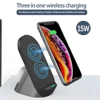 3 in 1 wireless charger station for iphone 13 12 11 xs xr pro max airpods iwatch fast wireless charging dock for samsung huawei