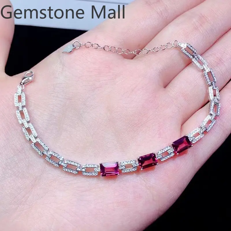 100% натуральный браслет из драгоценных камней 5 мм * 7 аметистовый топаз цитрин и