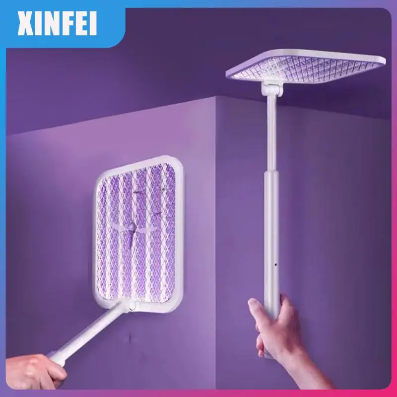 

1200mah Lithium Telescopic Battery Fly Swatter Boxed Mosquito Swatter Summer Mosquito Fly Swatter Pest Control Products Targeted