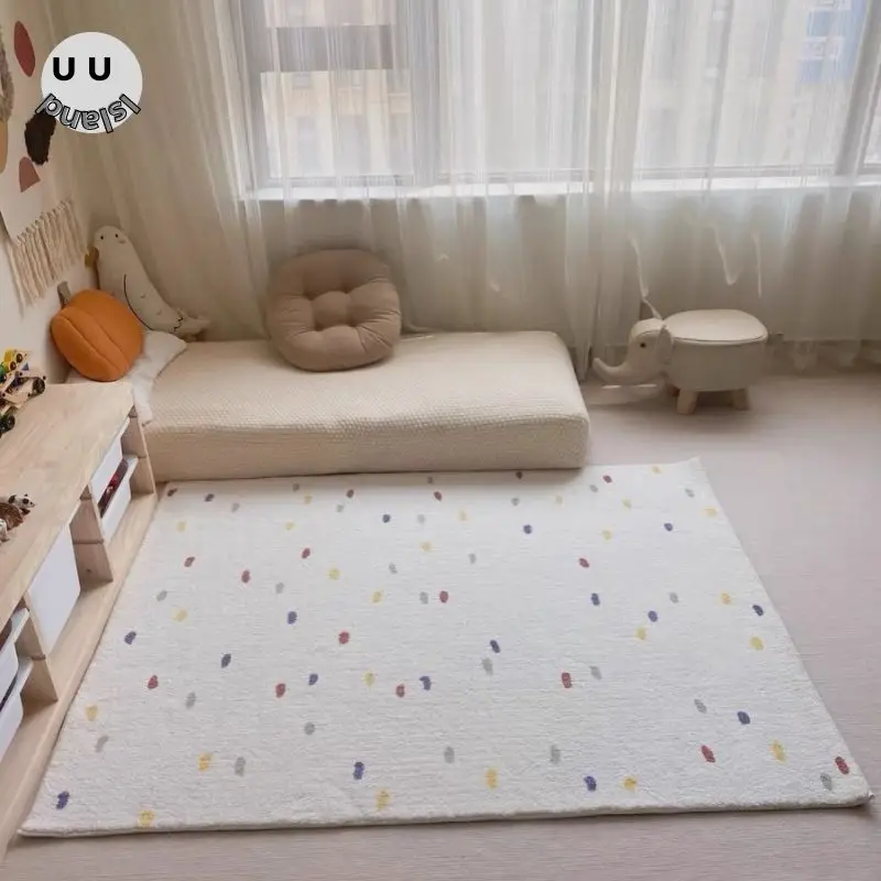

Plush Carpets Living Room Dining Kids Carpet Baby Rug White Bedroom Carpet Babi Play Mat Thermal Mat For Children Soft Carpet