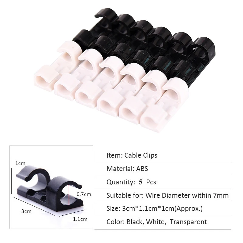 5/20 шт. универсальные зажимы для кабелей