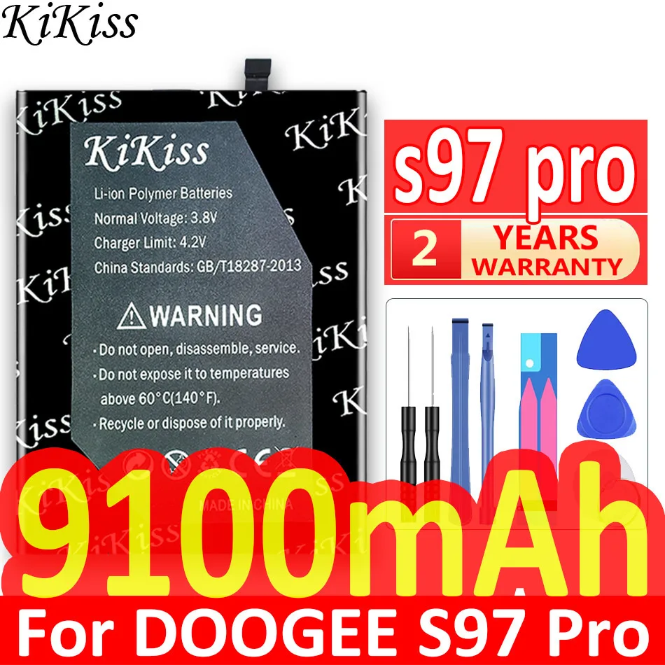Мощный аккумулятор KiKiss S97 Pro (BAT21ZN1318500) Для DOOGEE S97 Pro S97Pro, высококачественный аккумулятор