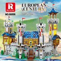 reobrix 66006 european medieval castle architecture classic city street view assembled block toy gift 2722 pieces