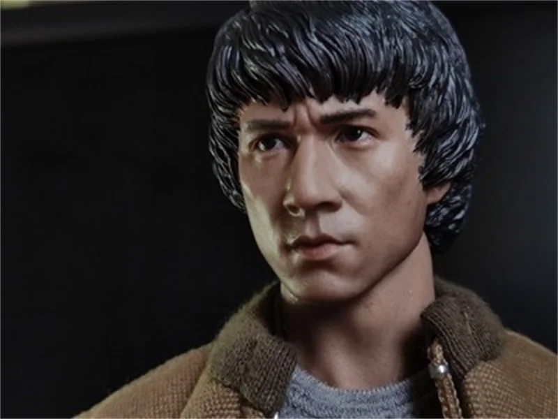 Лидер продаж 1/6 г., полицейская скульптура с головой кунг-фу Джеки Чана, резьба для 12-дюймовой экшн-фигурки «сделай сам»