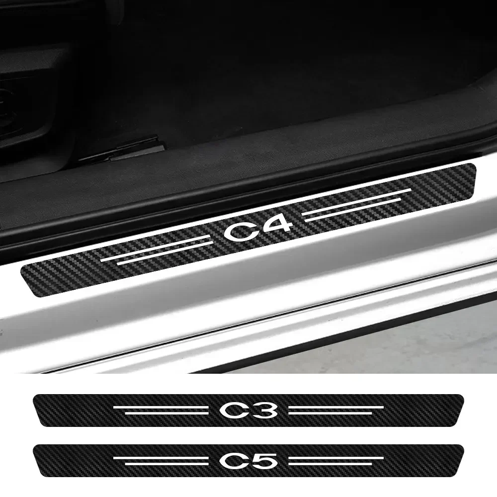 Фото 4 шт. наклеек на пороги автомобиля для Citroen C1 C2 C3 C4 C4L C5 C6 C8 C-ELYSEE VTS Xsara C-Crosser Berlingo Jumpy Nemo Picasso Аксессуары №1
