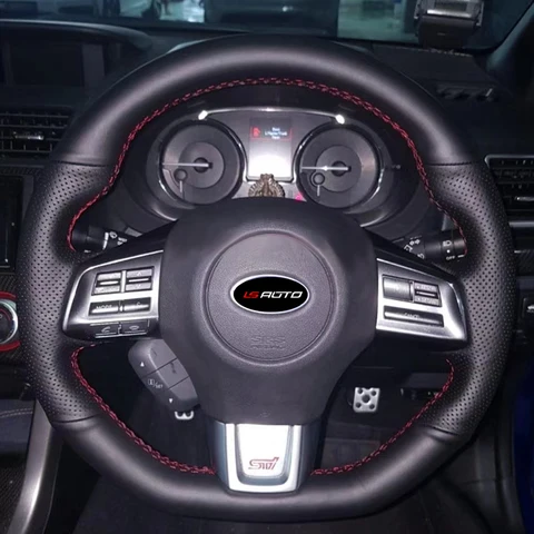 Микрофибра кожа ручная прошитая крышка рулевого колеса для Subaru WRX STI Levorg STI 2014-2021 руль для обертывания