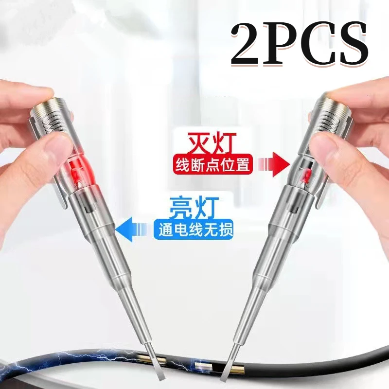 

Умная Ручка-тестер напряжения переменного тока, Бесконтактный индукционный измеритель напряжения, многофункциональный индикатор, 2 шт.