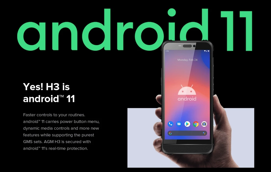 Agm H3 смартфон с 5 5-дюймовым дисплеем процессором Mtk6762 ОЗУ 4 Гб ПЗУ 64 ГБ 4G 2025 Гц