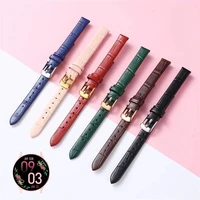 real animal skin watch strap 8mm 10mm 12mm 14mm 16mm 18mm 20mm wristband for lola rose julius dw skmei sk with rose gold buckle