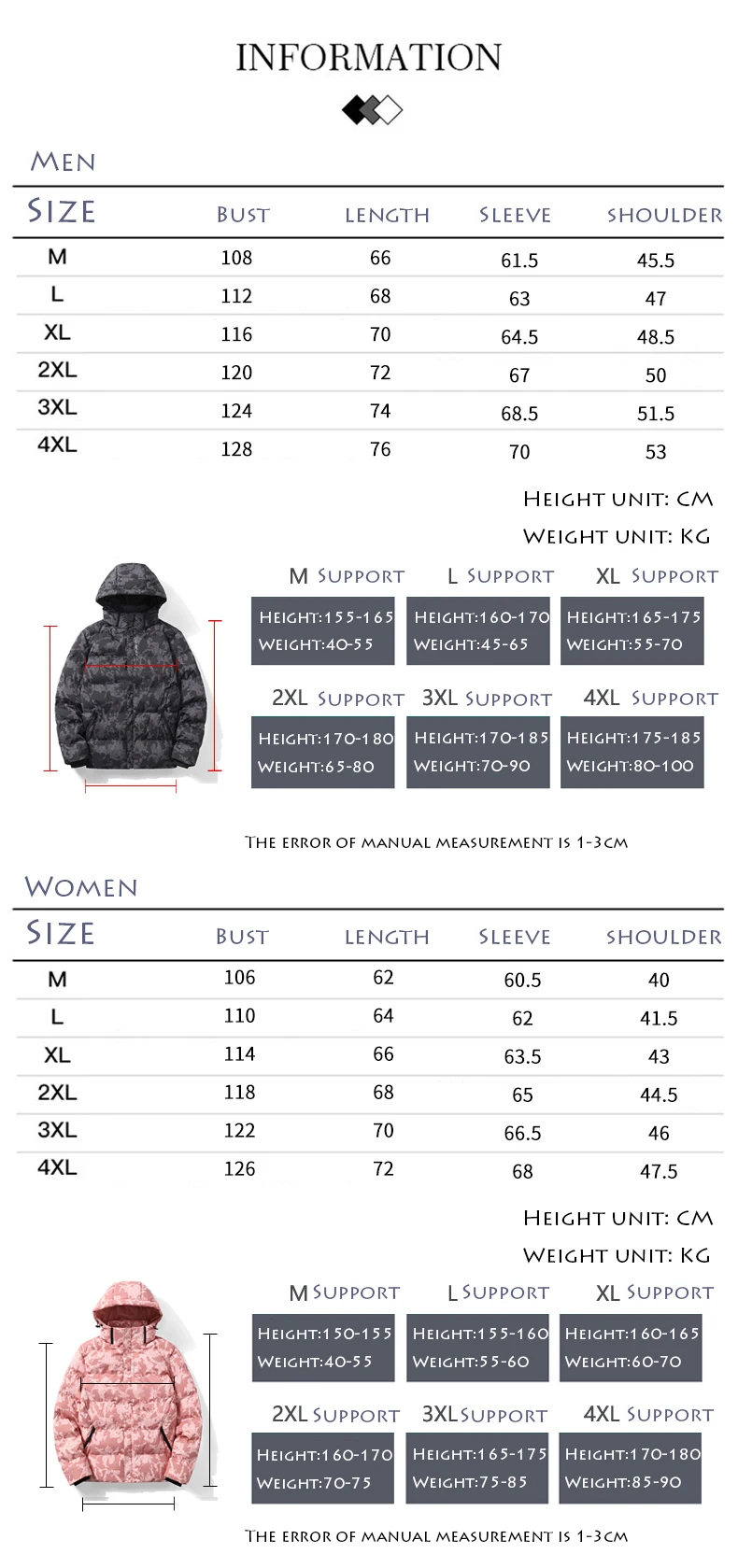 Winter New Warm Thick Hat Parkas Jacket Coat Men Autumn Outwear Outfits Classic Casual Parka Zipper Warm Coat for Women
