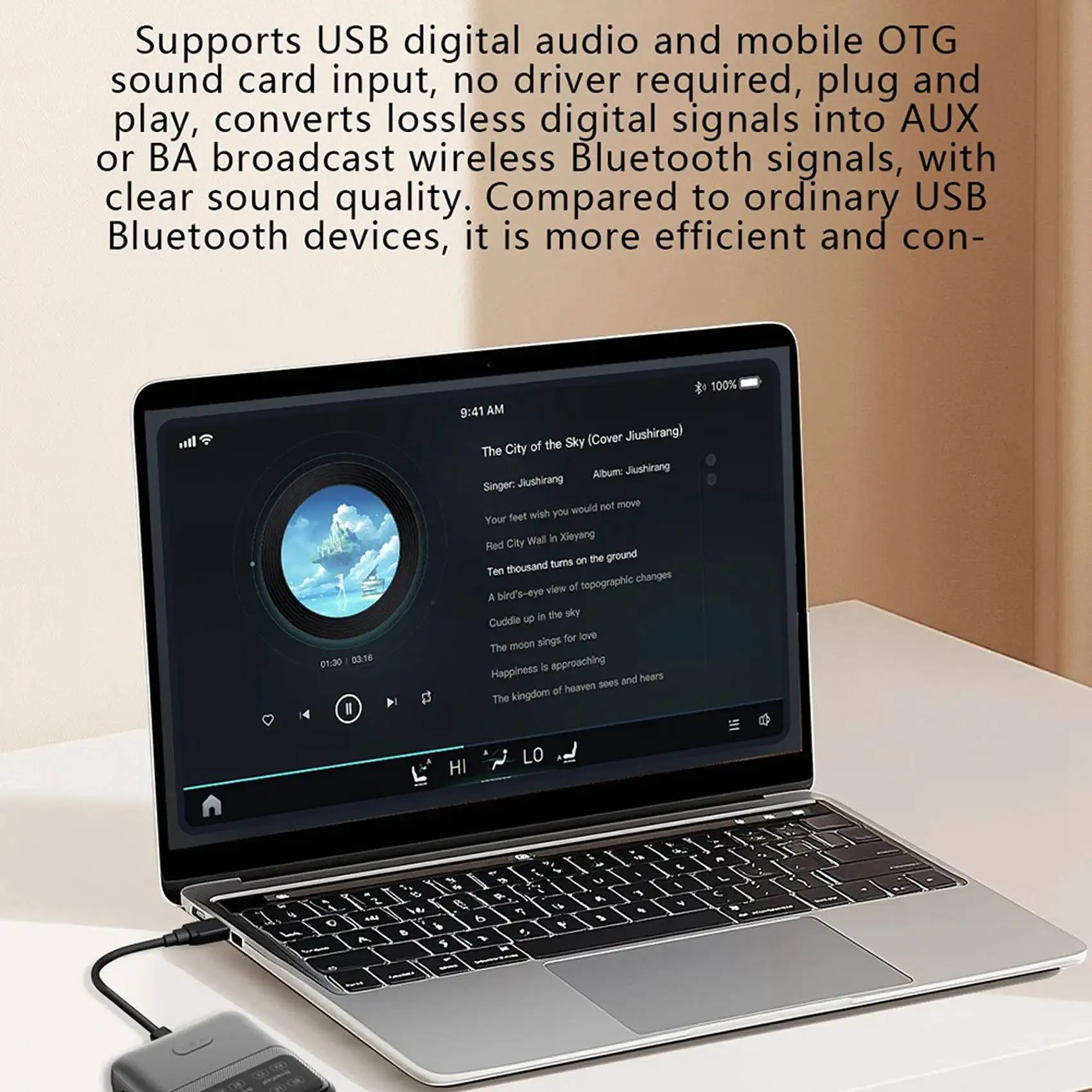 Фото 【ДЕНЬ БЛАГОДАРЕНЬЯ】2X Bluetooth 5.4 аудиоприемник-передатчик Aptx-LL/HD/AD LC3 Auracast LE, аудиоадаптер, беспроводной стерео-аудиоадаптер для музыки №1