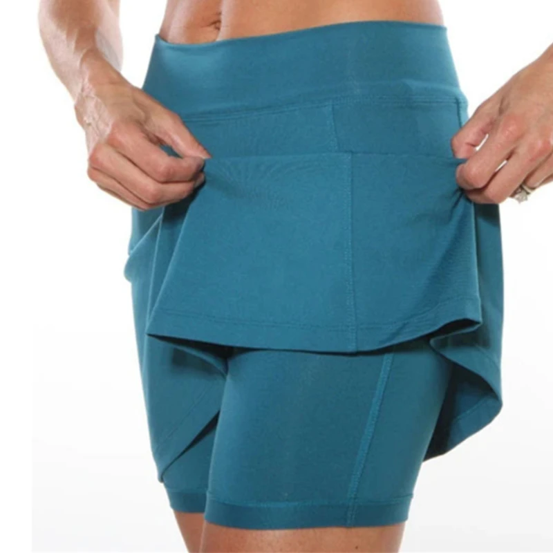 

Seamless Skirt Shorts Women Fitness Casual High Waist Fashion Summer Slim Knee-Length Bottoms Sports Fitness Shorts Streetwear
