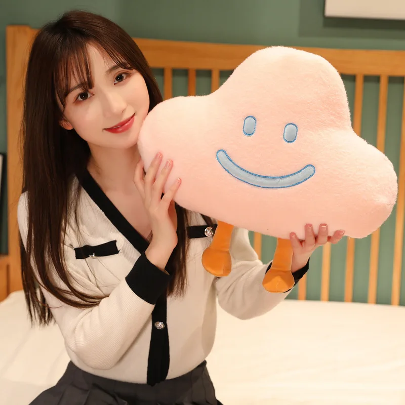 

50 см мультяшная улыбка облако плюшевая прикроватная Подушка Мягкая набивная подушка для девочек декоративная игрушка для вечерние детские...
