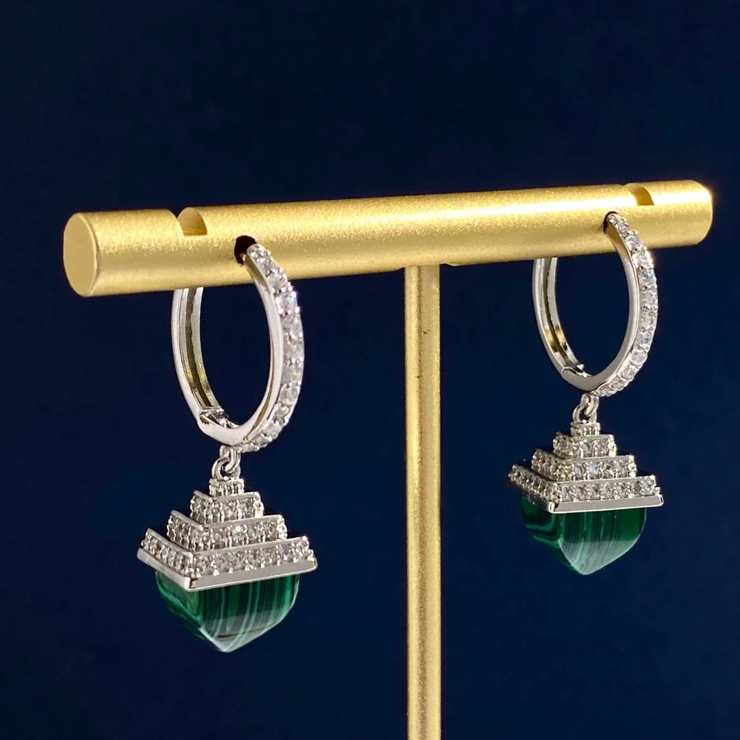 

Hot Fashion Top Quality 925 Sterling Silver Luxury Wedding For Women Ladies Tassel Stud Earrings Jewelry Stud Earrings