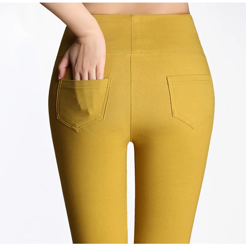 

15 candy colour women 5XL 6XL high waist stretch pencil pants skinny casual cotton leggings female trousers