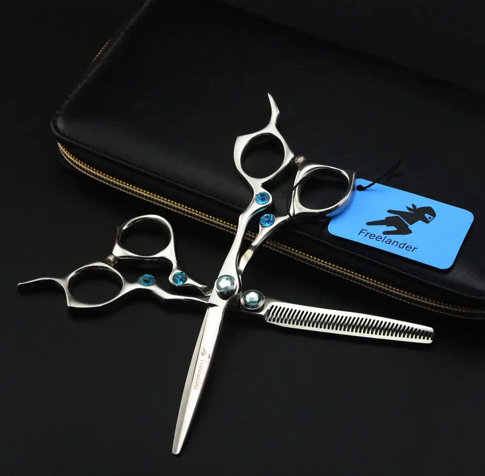 

Salon 6 Inch Professional Hairdressing Cutting Scissors 440c Steel Barber Hair Scissors Set Makas