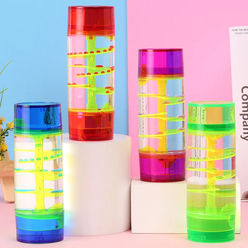 

Creative Center Column Turntable Oil Drop Hourglass Jelly Color Leisure Daze Oil Leak Home Crafts Decoration Student Gift Timer