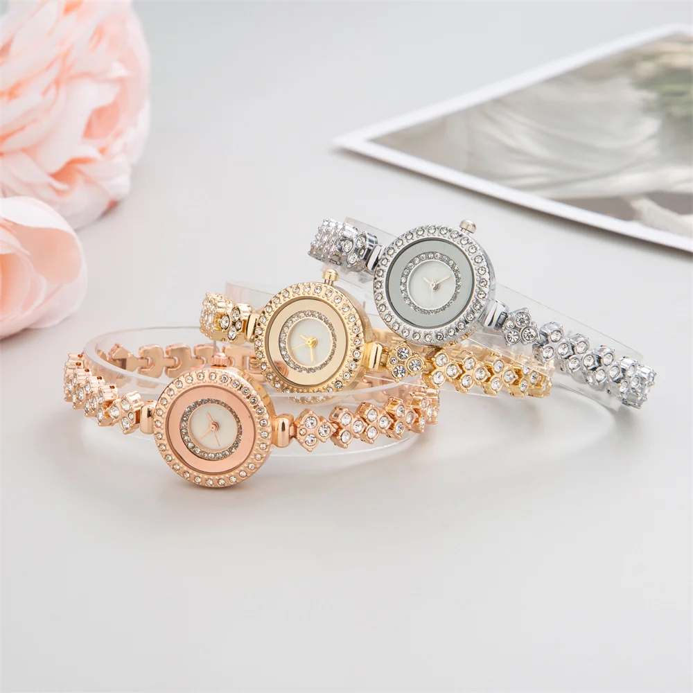 2023 New Cute Fashion Bracelet Watches for Women Diamond Crystal Quartz wristwatches for Ladies Womans Watch Free Shipping