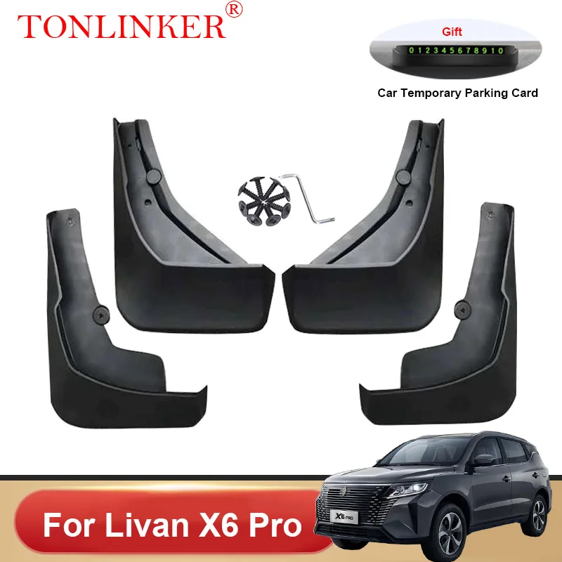 

TONLINKER Автомобильные Брызговики для Livan X6 Pro Suv 2023 2024, брызговики, брызговики, передние и задние брызговики