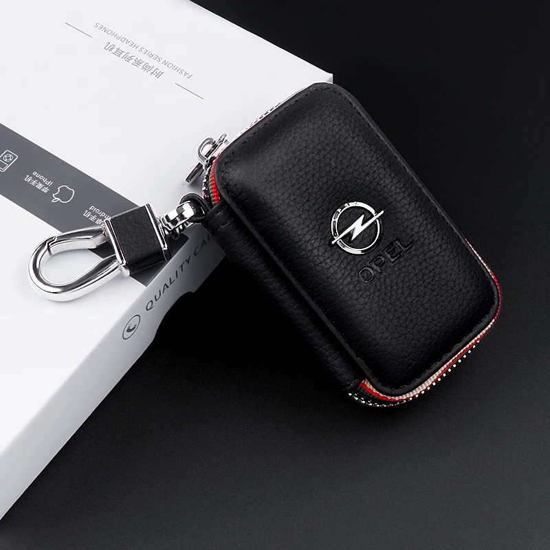 

Leather Car Remote Keychain Protector Key Case Cover Bag Accessories For OPEL Astra H G J K Insignia Corsa D Zafira B Vectra C