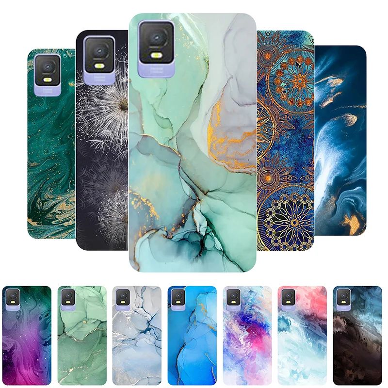 

for Funda TCL 403 2023 Case Soft Silicone Marble Back Cover Phone Cases for TCL 403 T431A T431D T431E T431U Case TCL403 Coque