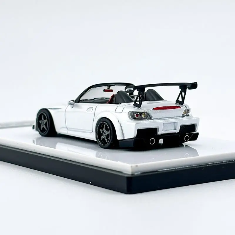 MT Micro Turbo 1:64 Honda S2000 Ложка Металлическая белая открытая крышка Модель автомобиля из