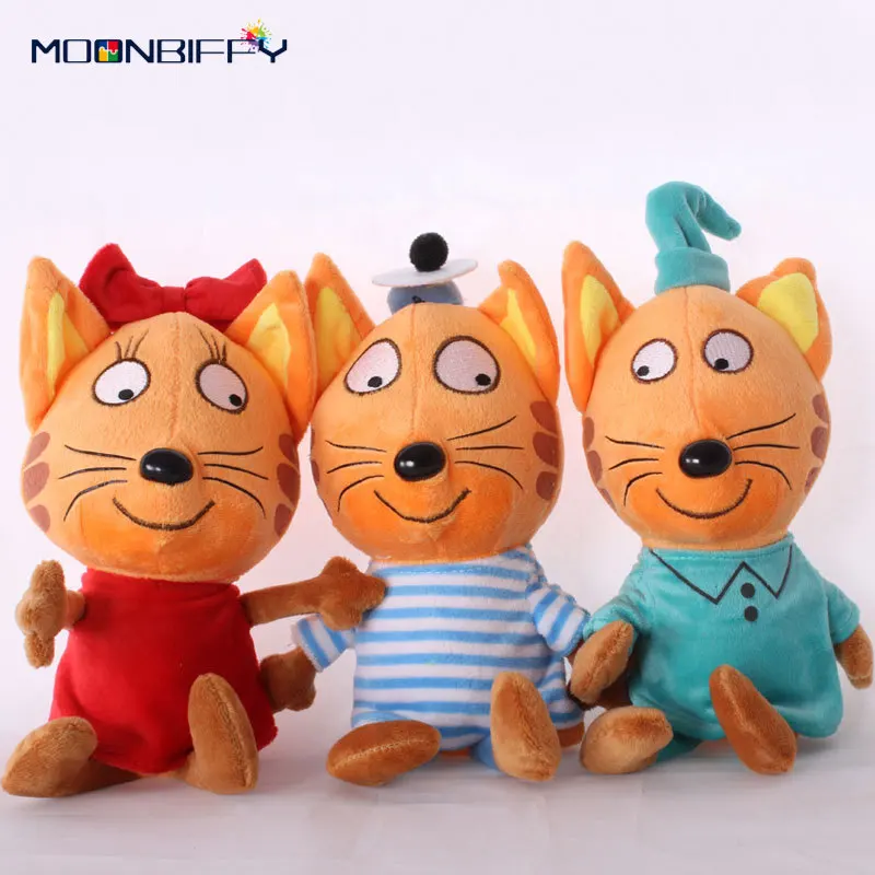 

Русские трехкотята 20 см, плюшевые игрушки, кукла, счастливые котята, кошка, плюшевые мягкие набивные животные, игрушки для детей, милый подар...