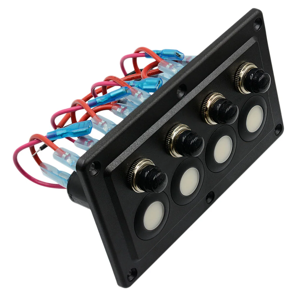 

1 Set Car Toggle Switches 4 Gang Switch Panel Boat Switch Box Marine Boat Switch Panel Rocker Switch Box