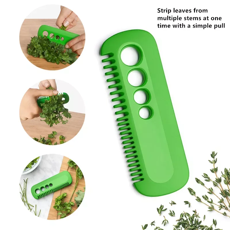 Kitchen Vegetable Leaf Peeler Good Grips Herb and Kale Stripping Comb Multi-Function Vegetable Slicer Gadget  Leaf Remover Tools