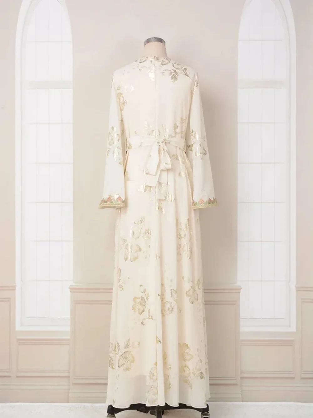 Мусульманское платье Eid 2025 года женская Абая Дубай роскошные бронзовые вечерние