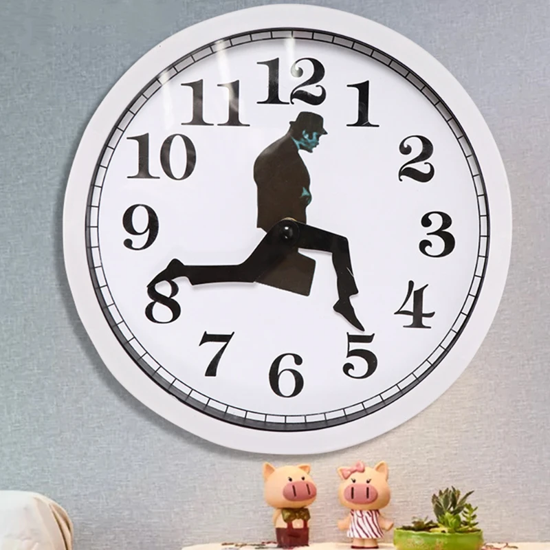 

11 Inch Silent Non Ticking Wall Clocks British Comedy Inspired Ministry Of Silly Walk Clocks Suit for Bedroom Study Home Decor