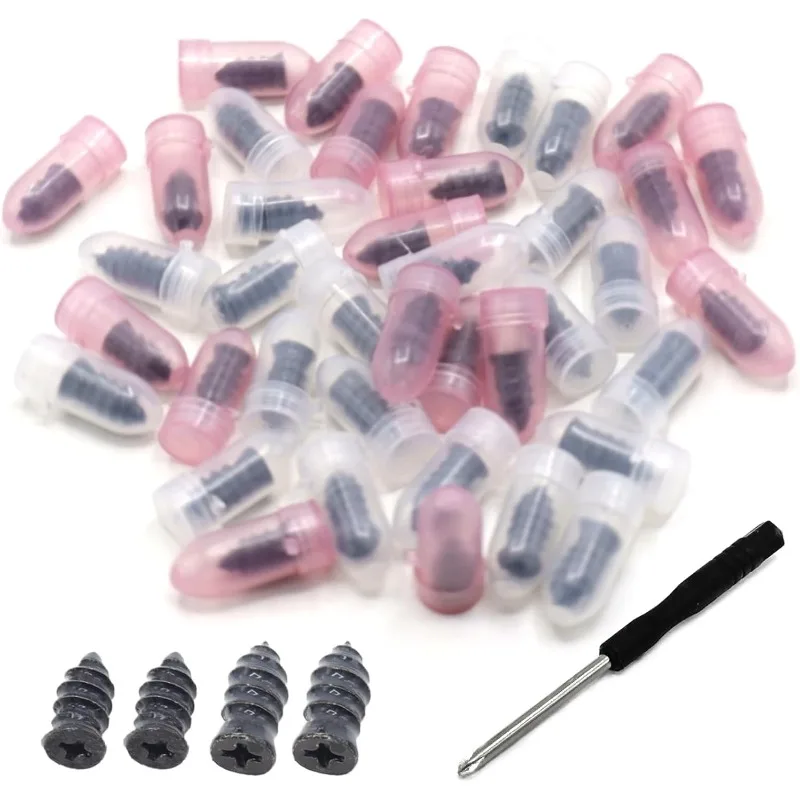 

100 шт., гвозди для ремонта шин, саморезы, резиновый инструмент для ремонта шин, самообслуживания, ремонт шин для автомобиля, мотоцикла, грузовика с отверткой