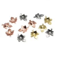 30pcslot rose gold stainless steel leaves leaf charms pendants earrings bracelet anklet accessories for jewelry making findings