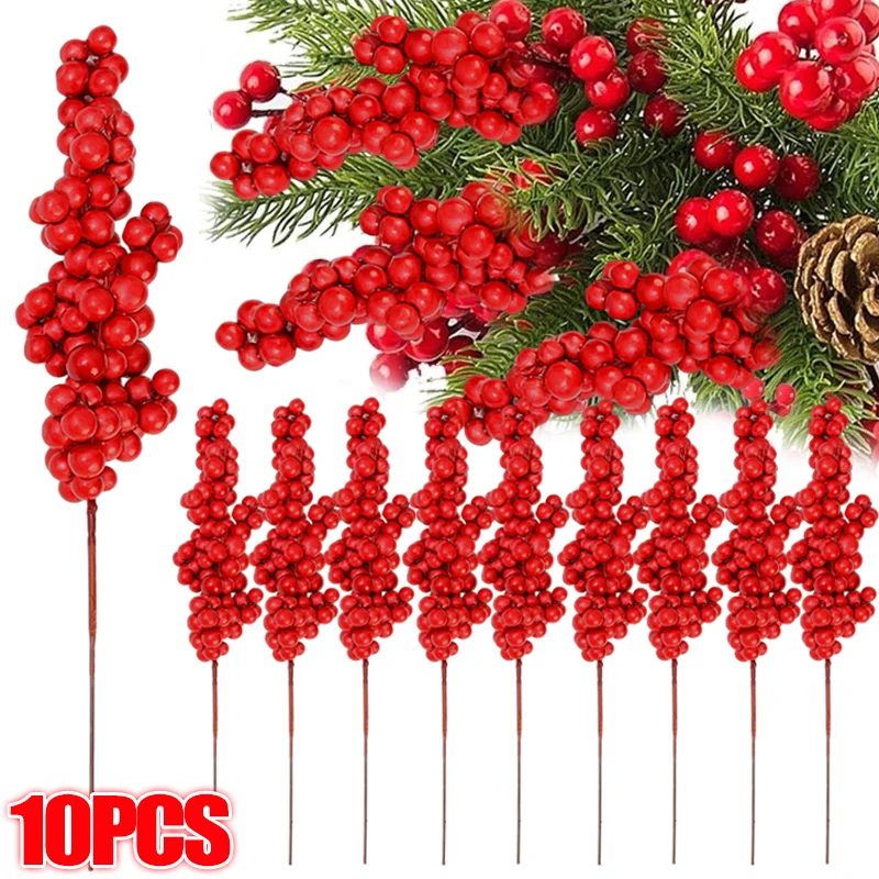 Искусственные красные ягоды