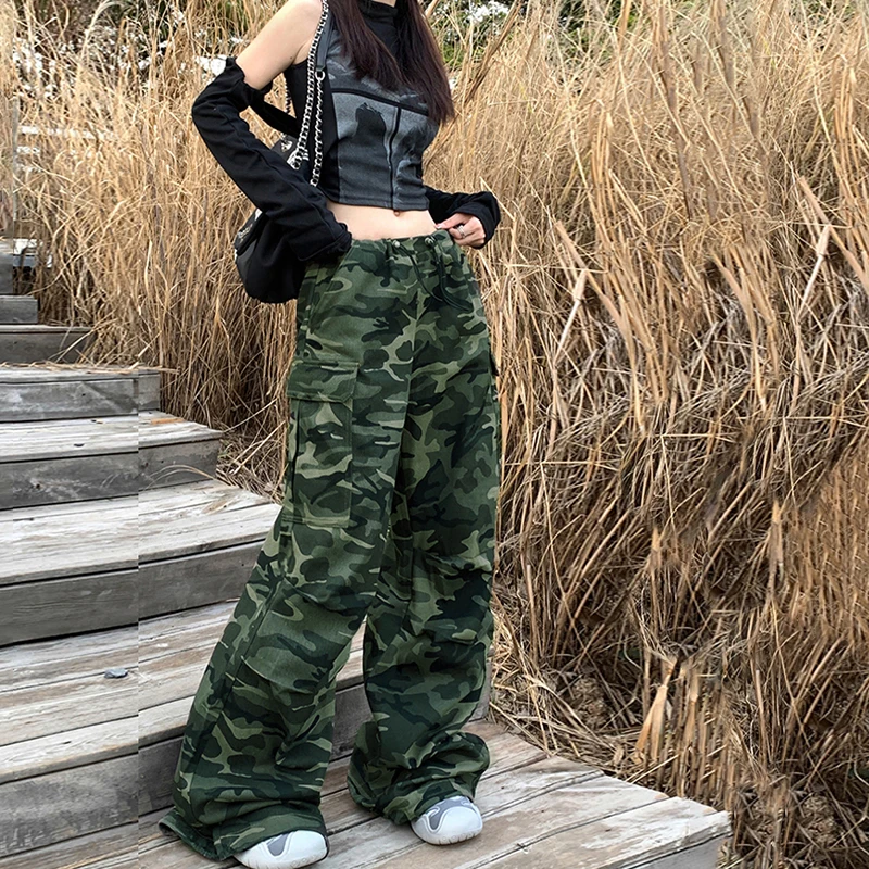 Модные повседневные джинсы с высокой талией в американском стиле для женщин