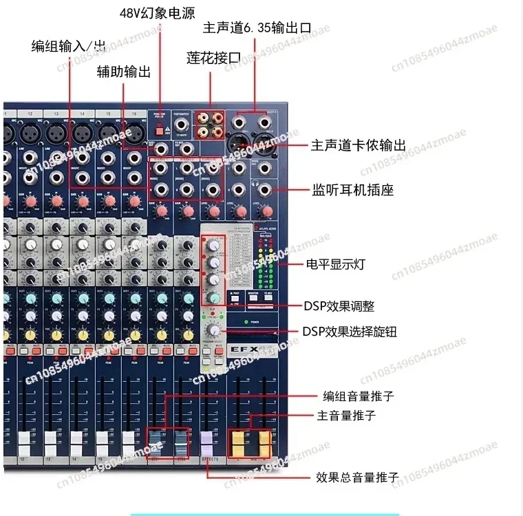 Efx8 Efx12 Efx16 Efx20 Road Профессиональный микшер для конференций на сцене