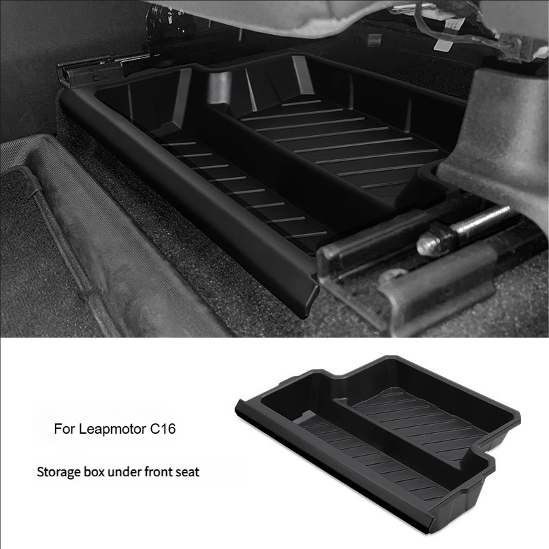

Для Leapmotor C10 C16 автомобильный ящик для хранения переднего под сиденьем для Leapmotor C10 C16 TPE автомобильное хранилище, аксессуары для модификации интерьера