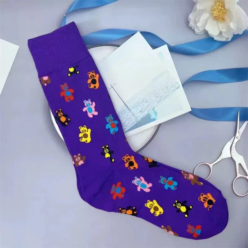 Веселые Смешные Женские носки до середины голени 48 стилей всесезонные из чистого