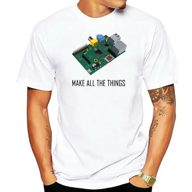 Raspberry Pi делает все возможное! Мужская футболка от производителя последняя модель