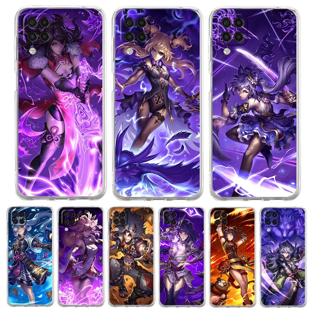 

Genshin Impact Game Art Clear Phone Case For Samsung Galaxy A51 A71 A21S A12 A11 A31 A41 A52S A32 A01 A03S A13 A22 5G Soft Cover