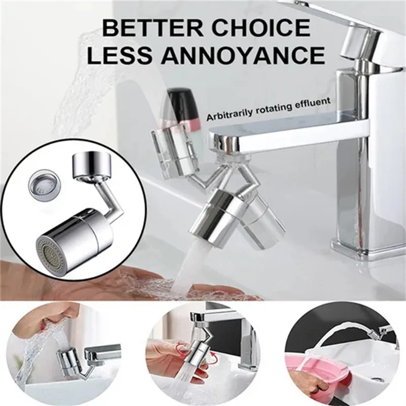 

Universal Kitchen Faucet Bubbler 720° Rotatable Splash Filter Faucet Aerator Extender Adapter Foam Nozzle Bathroom Accessories