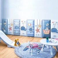 3d the underwater world anti collision self adhesive soft wall stickers for kids room home skirting sticker wall decoration
