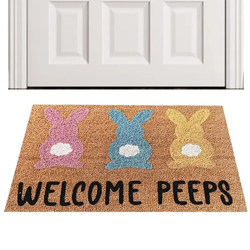 

Easter Blessings Doormat 23.6*15.7inch Easter Bunny Non Slip Spring Farmhouse Doormat Indoor Entryway Floor Rug For Entrance