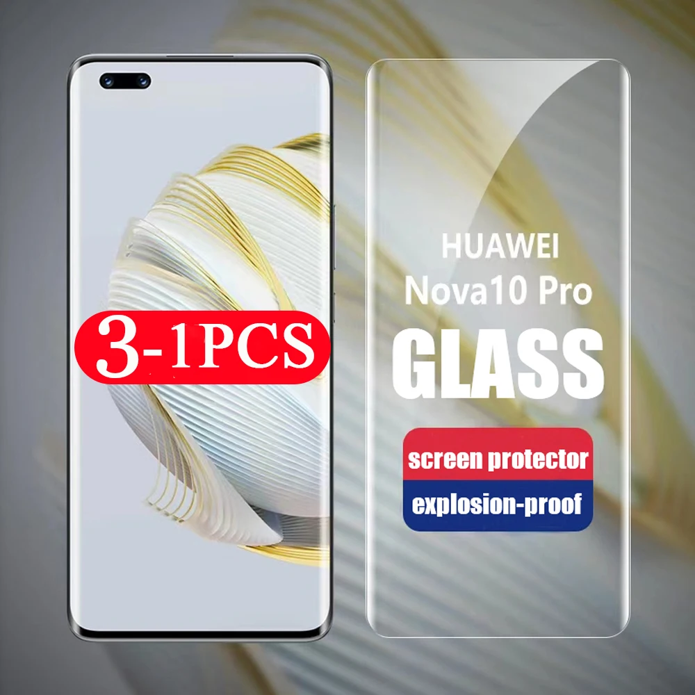 

3/2/1Pcs For Huawei nova 10 9 8 7 pro SE Youth 10z 8i Tempered glass screen protector 9H protective film smartphone Transparent