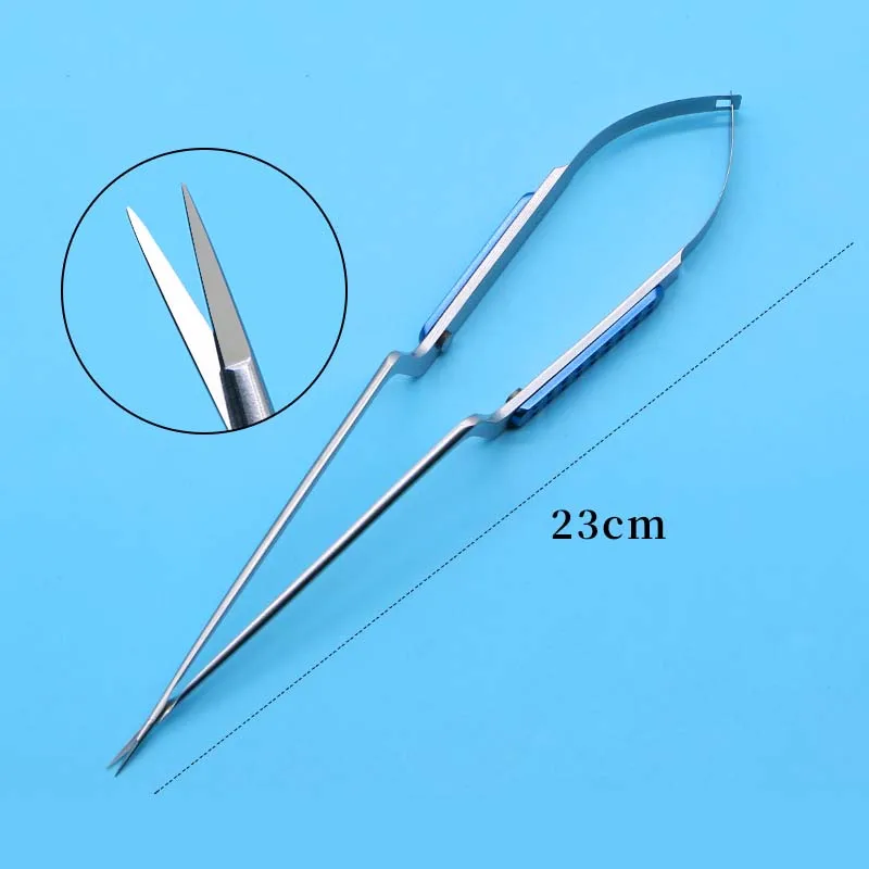 Stainless steel gun shears microscopic scissors gun-type spring-type surgical tissue scissors microscopic brain scissors