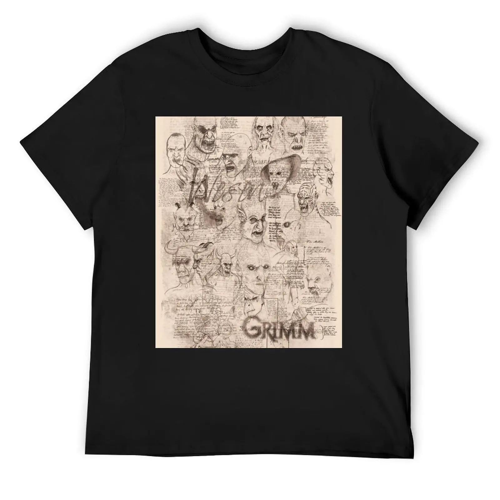 Футболка Grimm-Wesen футболка на заказ футболки с рисунком рэпера большого размера