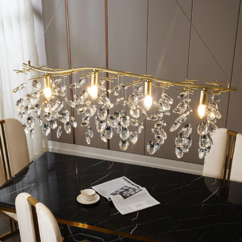 

Pendant Lights Luxury Living Room Crystal Chandelier Nordic Branch Shape lamp Bedroom Decoration Indoor ing Luminaria Fixtures