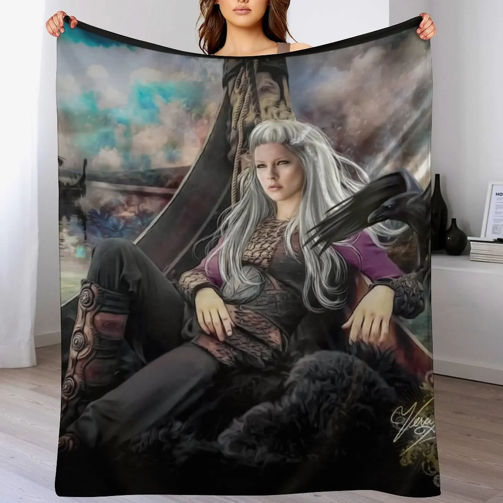 Фото Плед Warrior Queen VKS, роскошное мягкое одеяло, праздничный подарок для семьи №1