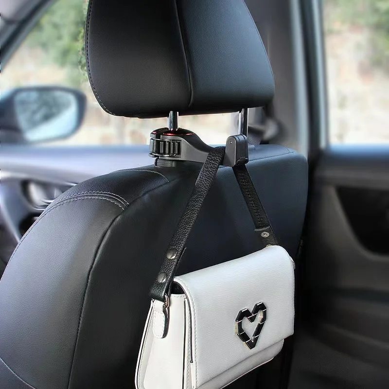 Car backseat hook multi-functional suspension storage mobile phone bracket, For iPhone Samsung Xiaomi Phone360° 2-in-1Stand
