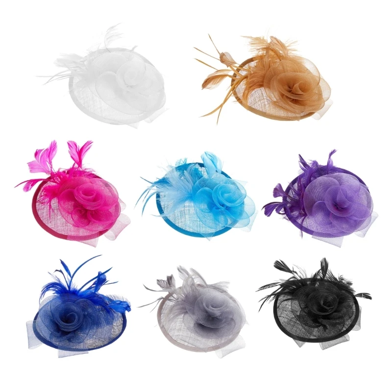 SZWA Красивая шляпа-волшебница Нежная британская льняная шляпа невесты Аксессуары